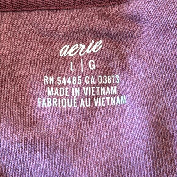 NWT Aerie Good Vibes Oversized Side Slit Purple Sweatshirt Size L - Picture 6 of 10